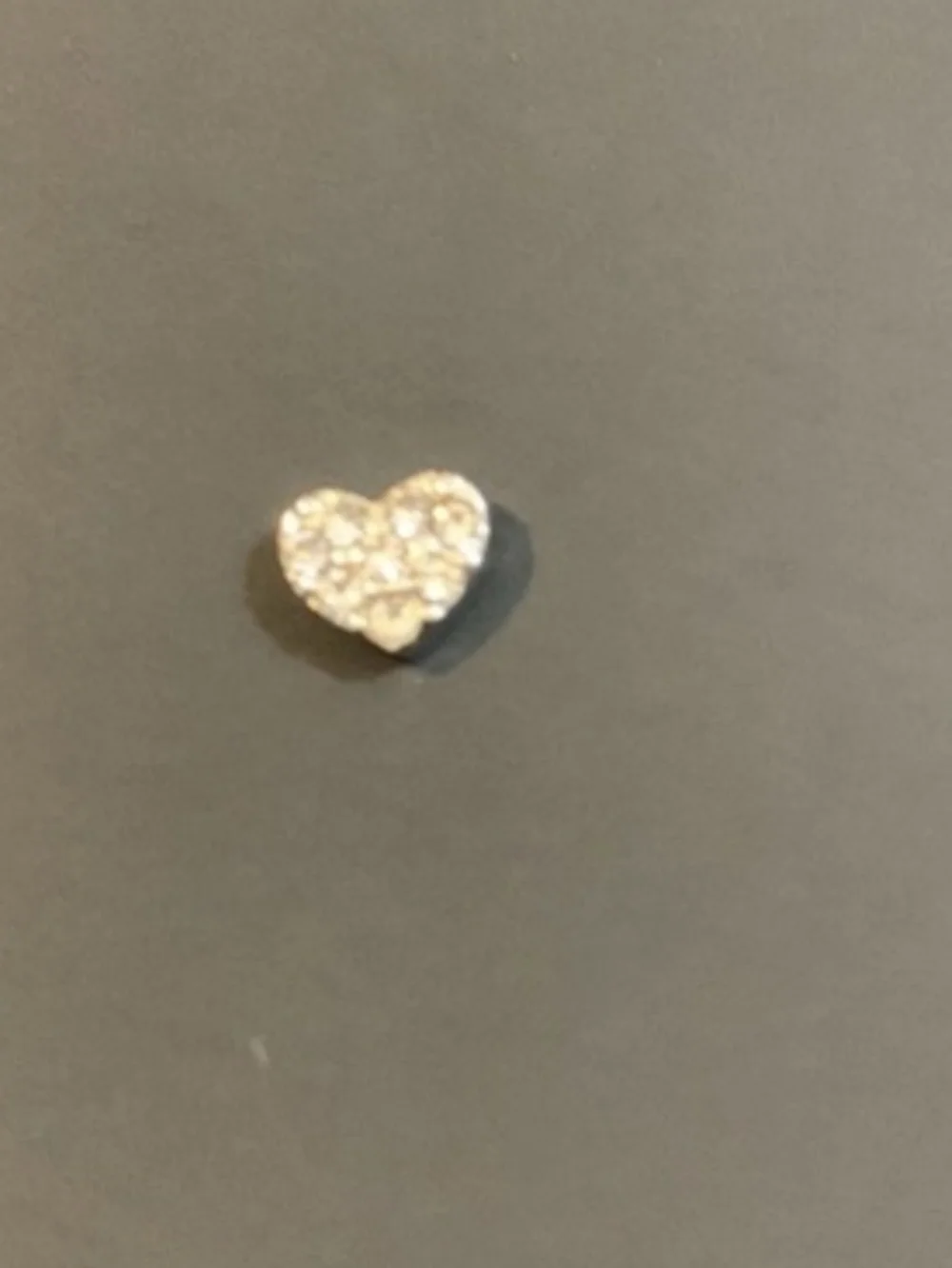 April Birthstone Crystal Heart Floating Locket Charm